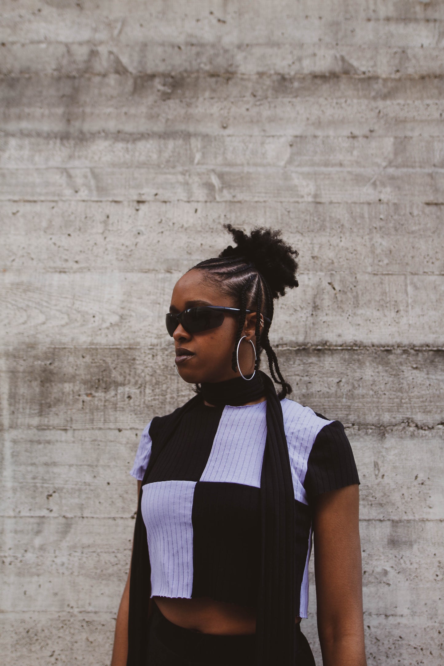 Patchwork Crop Top Upcycling fashion MARJ