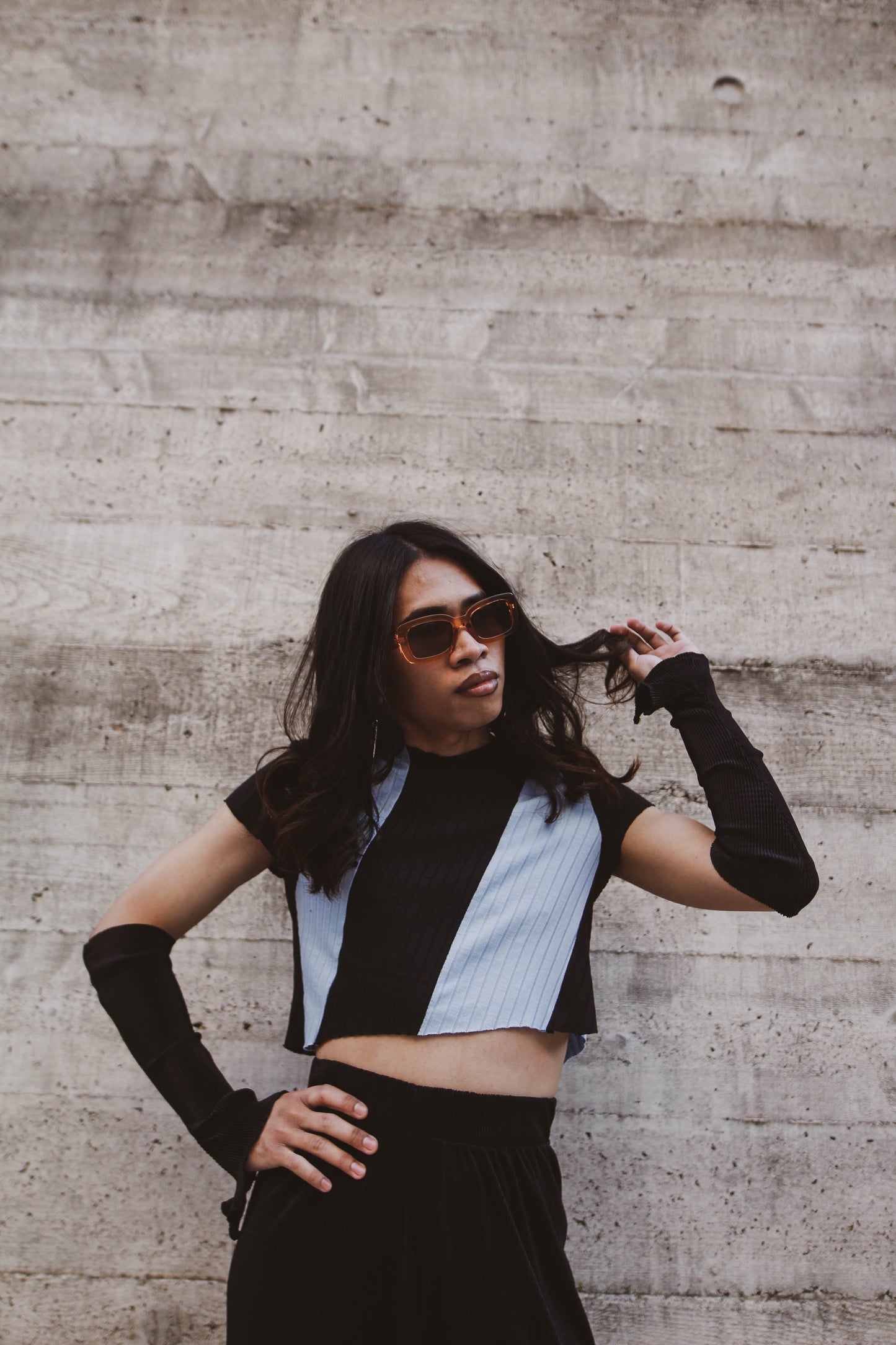 Manches en Satin Plissé