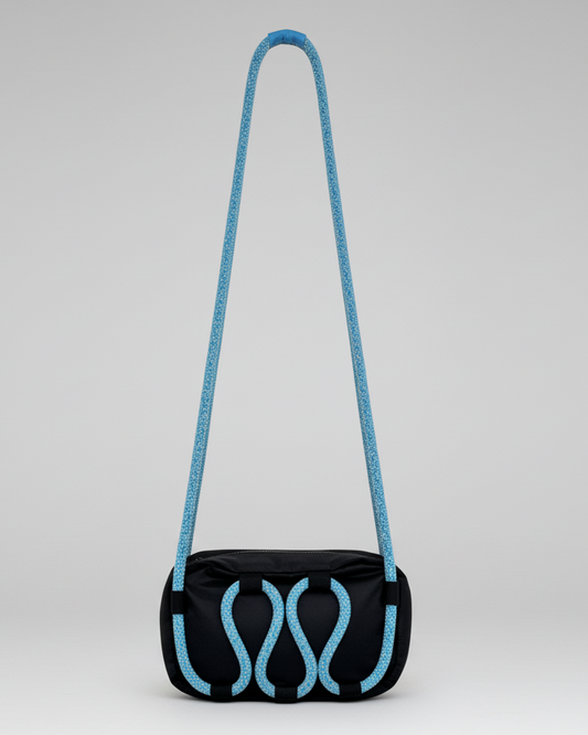 Sac en nylon bleu & blanc en cordes d’escalade