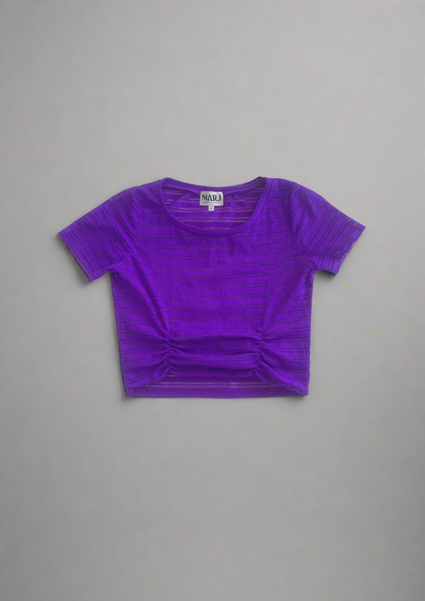 Purple crop top MARJ upcycling fashion