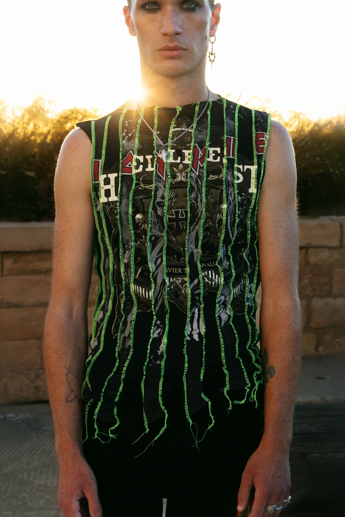 Upcycled Metal Band Tank Top #001