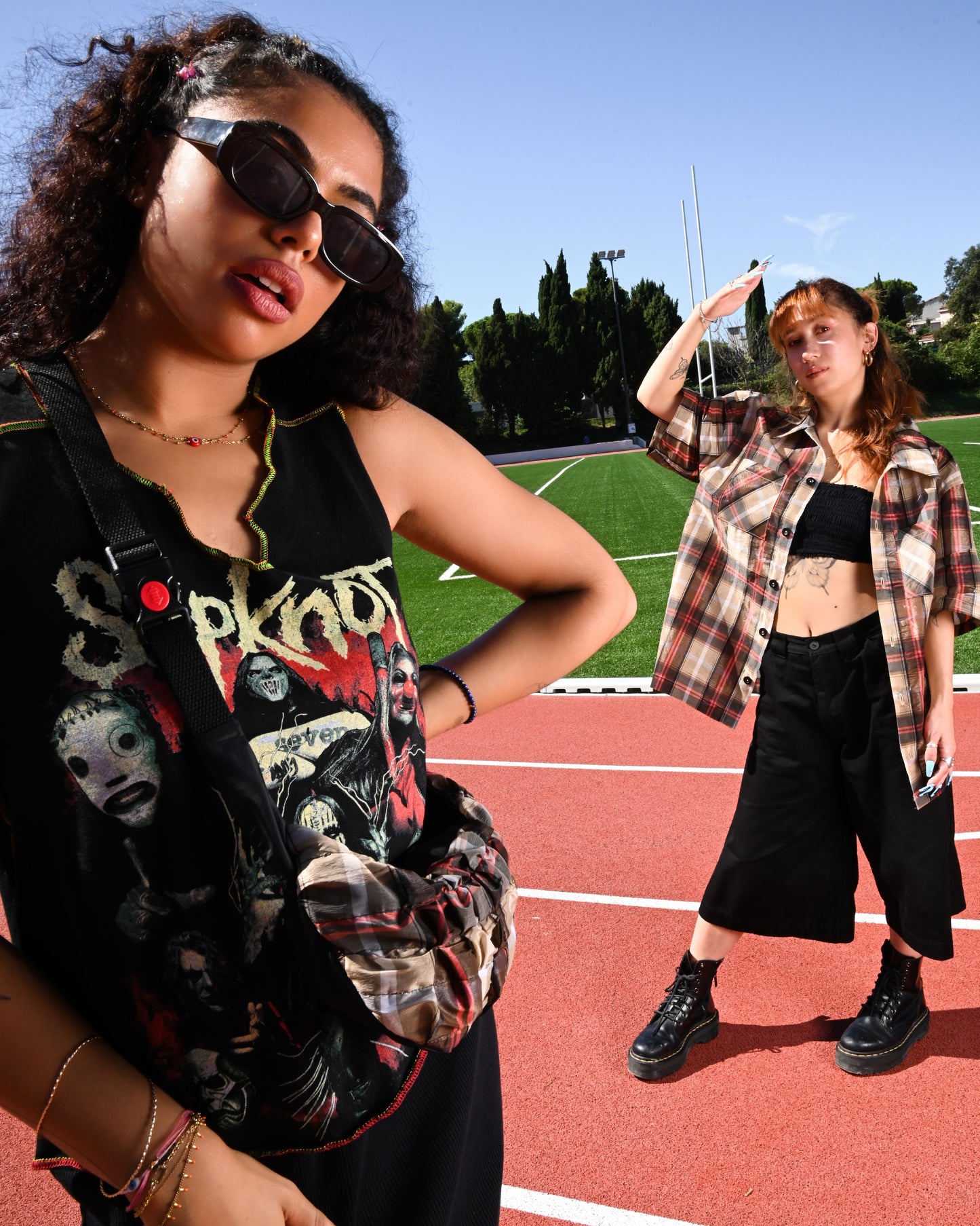 Pantacourt large en Twill Noir