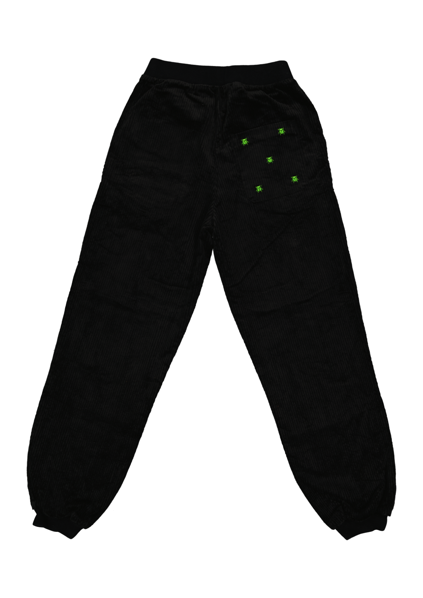 Pantalon Scarabées en Velours Côtelé noir