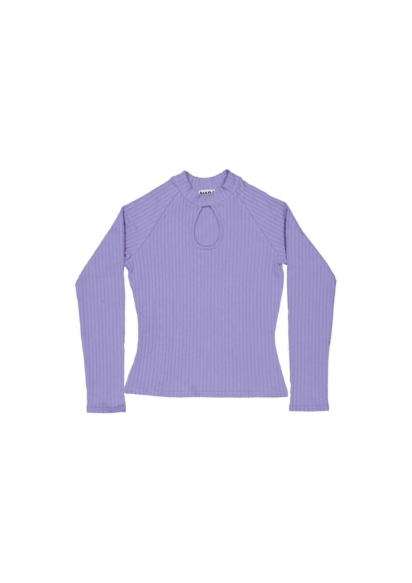 Top Lavande en maille côtelée