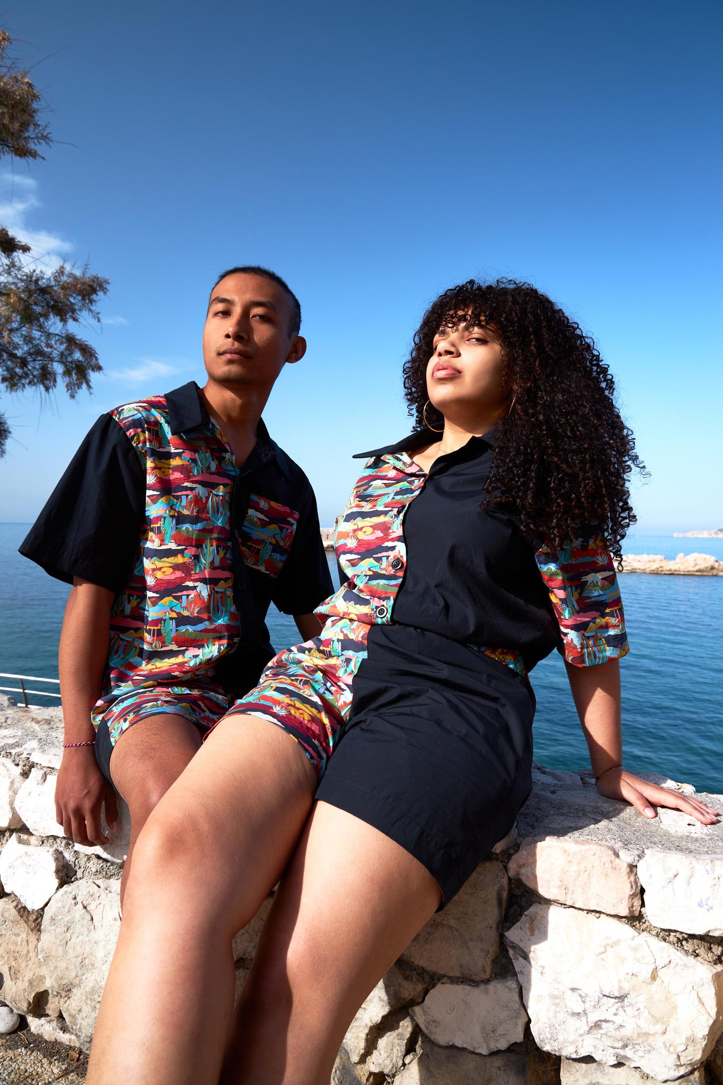 Printed jumpsuit MARJ upcycling slow fashion