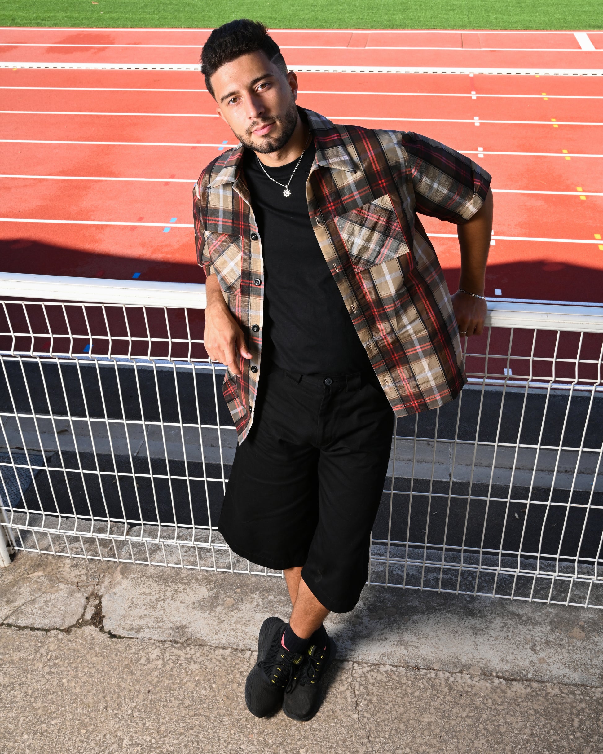 Black twill workwear pants upcycled cotton